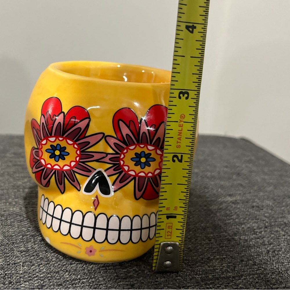 Small Sugar skull succulent planter.